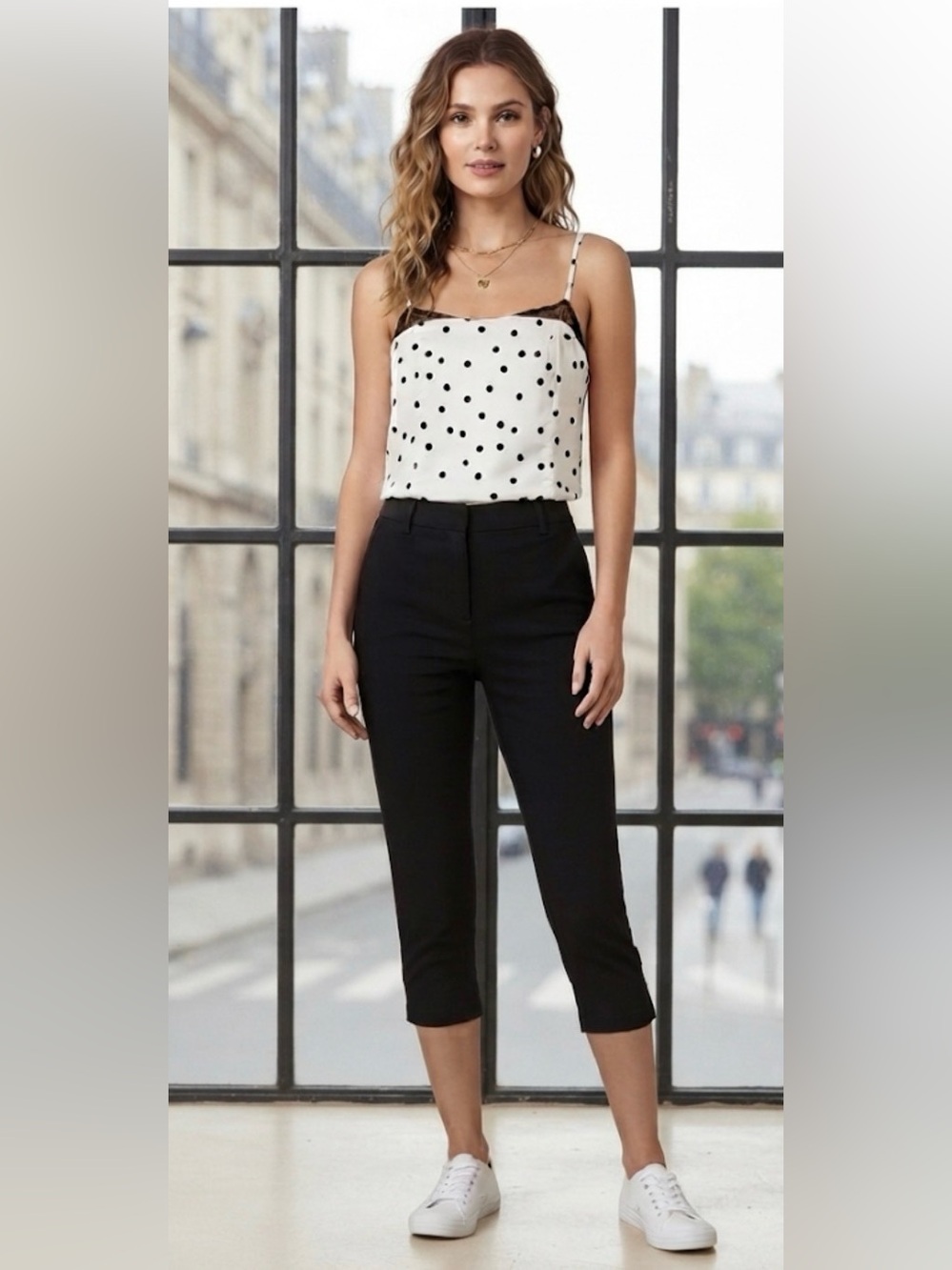 Jolie & Joy Spaghetti Strap Polka Dot Top